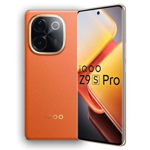 iQOO Z9s Pro 5G (Flamboyant Orange, 8GB RAM, 128GB Storage) | Snapdragon 7 Gen 3 Processor | 120 Hz Curved AMOLED Display with 4500 nits Local Peak Brightness | 5500 mAh Battery | AI Erase 1