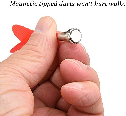 Ritmo 15" Magnetic Dart Board Sets 4 Reversible Darts Rolling Double Sided Bullseye Game Magnetic Safety Dart Board for Kids Family Leisure Sports 5