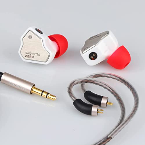 Concept Kart 7Hz Salnotes Zero Wired Iem Earphone, 10Mm Dynamic Driver|Metal Composite Diaphragm|Noise Isolation|In Ear Monitor Earbuds With Detachable Ofc Cable (White, 3.5Mm (No Mic)) 5