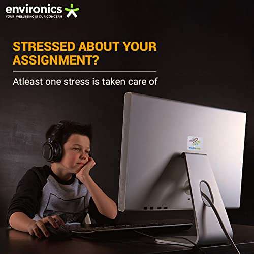 Envirochip Clinically Tested Patented Technology for Tablet, Wifi Router and PC Monitor | Reduces Stress | Kolum Design Spiral Silver 5