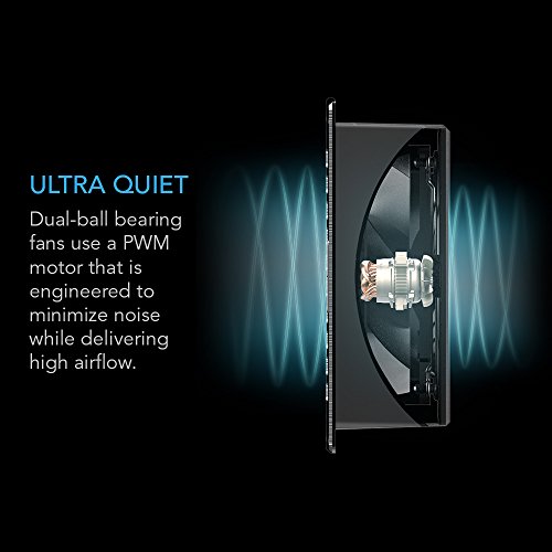 AC Infinity AIRFRAME T7-N White, High-Airflow Cooling Fan System 17", Intake Airflow, for AV Equipment Rooms, Closets, and Enclosures 4