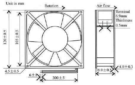 MIYAKO 12V DC CPU Cooling Fan Super Silent 2200 RPM 7 Blades 4.75” x 4.75” x 1” inches 0.25A Ideal for Computer Cases, 3D Printers and Radiators (FA-116) 6