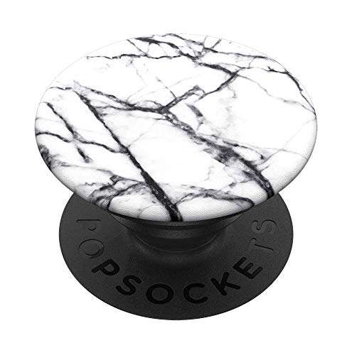 PopSockets: Phone Grip with Expanding Kickstand, Pop Socket for Phone - Dove White Marble 1