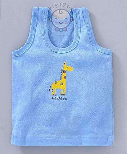 PIKIPOO Kids Vest Baniyan Cotton Inner wear with Baby Boy's & Girl's Panties Set for Summer Wear Toddler Newborn Gift Set Sando/Bloomers/Briefs/Drawers/Trunks/Panty (12-18 Months, Blue) 5