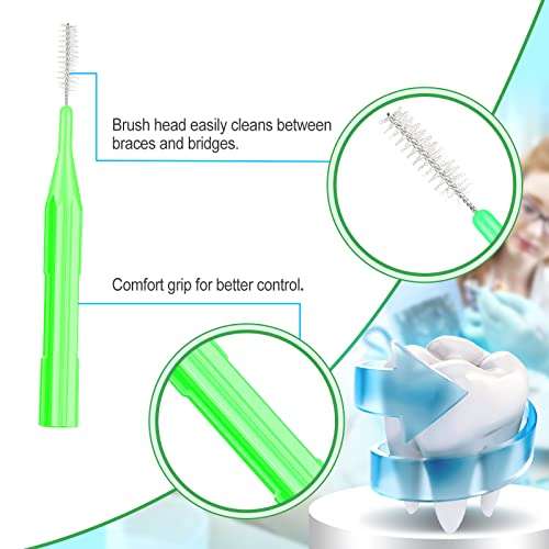 350 Pieces Braces Brush Interdental Brush Floss Brushes, Flosser Toothpick Oral Dental Hygiene Cleaners Soft Gum Picks Brow Brushes Dental Cleaners Tooth Cleaning Tool, Mixed Color(null) 3
