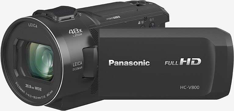 Panasonic Hc-V800 Hd Camcorder, 24X Leica Dicomar Lens, 1/2.5 Bsi Sensor, Three O. I. S. Stabilizer Systems, Wireless Twin-Camera Capture - Digital, Black 1