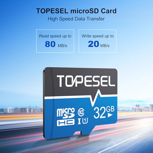 TOPESEL 32GB Micro SD Card 2 Pack Memory Cards Micro SDHC UHS-I TF Card Class 10 for Camera/Drone/Dash Cam(2 Pack U1 32GB) 2