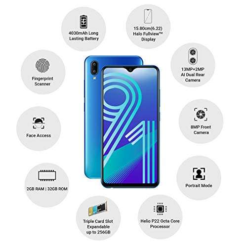 Vivo Y91 1816 (Ocean Blue, 2GB RAM, 32GB Storage) 3