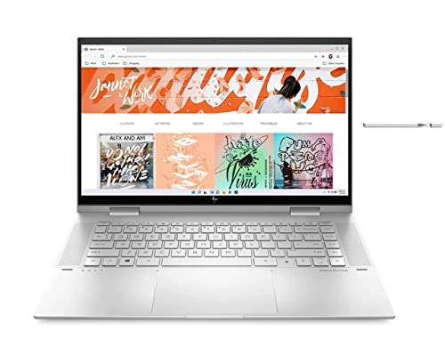 Hp Envy 2-in-1 15.6" Touch Screen Laptop | Intel Core i7-1260P Processor | Intel Iris Xe Graphics | 16GB RAM | 1024GB SSD | Backlit Keyboard | Fingerprint | Windows 11 Home | Bundle with Stylus Pen 1