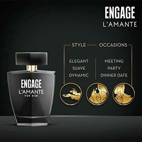 Engage L'amante Eau De Toilette for Men, Citrus, Premium and Long Lasting, Skin Friendly, 75ml 4