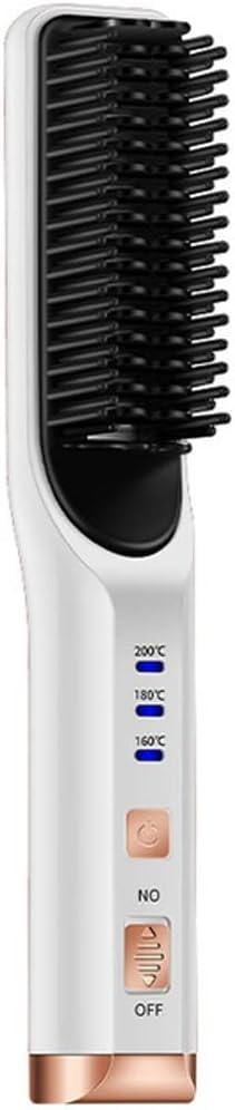 NANZU Heating Straight Hair Brush Fast Styling Portable Hair Flat Irons Straightening Comb USB Rechargebattery 1