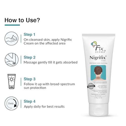 Fixderma Nigrifix cream for Acanthosis Nigricans | For Dark Body Parts Like Neck, Knuckles, Armpits, Ankles, Thighs, Elbows | Exfoliant- 100g 6