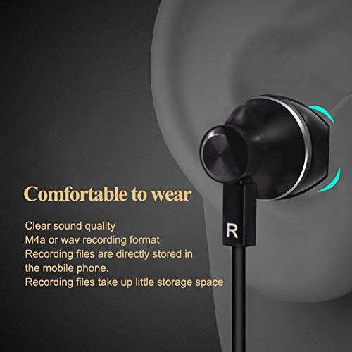 Cell Phone Call Recorder Earphone for iPhone Cellular Calls Skype Facebook Messenger Whatsapp Voice Call Recording (with Connector) 6