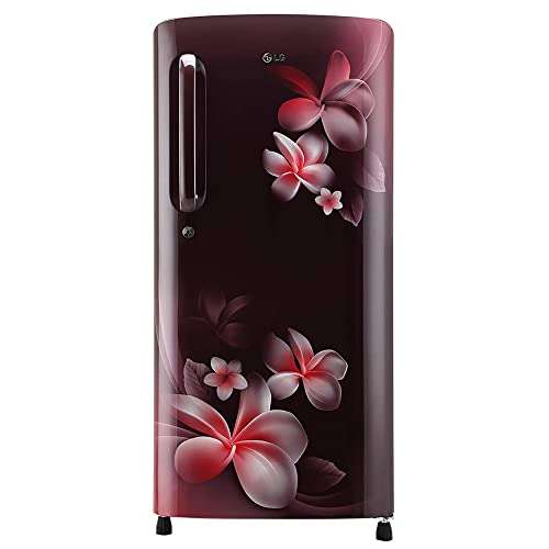 LG 190 L 4 Star Inverter Direct-Cool Single Door Refrigerator (GL-B201ASPY, Scarlet Plumeria, Moist 'N' Fresh, 2022 Model) 1