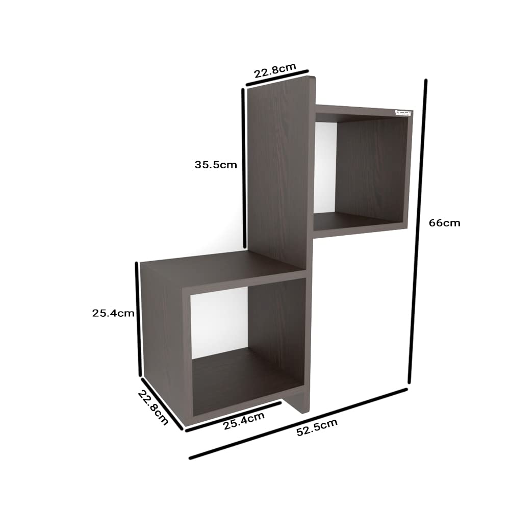 ESTANTERIA Colidante Engineered Wood Modern Wall Mounted Shelf Display Rack for Books and Home Decor in Home and Office (Wenge Finish) 5