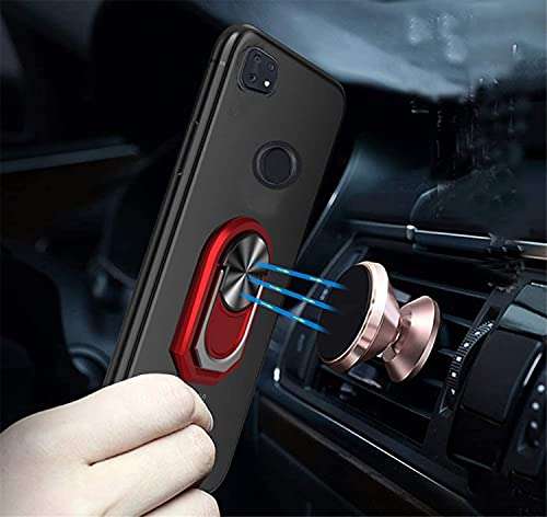 DAMONDY Case for SCHOK Volt SV55,SCHOK Volt SV55 Phone Case,360 Ring Shockproof Cover Soft TPU Rubber Slim with Kickstand [Magnetic Car Mount] Phone Case for SCHOK Volt SV55 SV55216 -Black 3