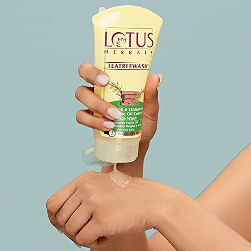 Lotus Herbals Teatreewash Face Wash | with Tea Tree Oil & Cinnamon | Anti Acne | Oil Control | For Oily Skin | 120ml (Pack of 2) 2