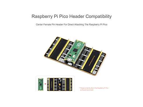 Dual GPIO Expander for Raspberry Pi Pico Microcontroller Board Two Sets of Standard Raspberry Pi Pico GPIO 2x20 Male Headers for Connecting More Expansion Modules 4