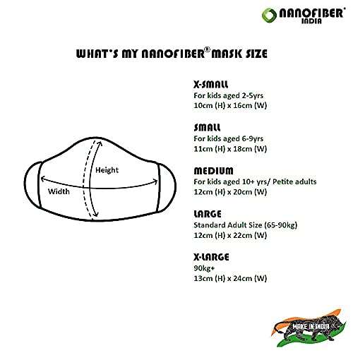 Nanofiber® kids cloth mask with removable N95 Filter and adjustable ear loops, Washable print for girls (Pack of 3) (6-9 yrs) (Crocodile) 6