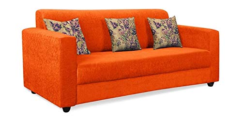 Casaliving - Lifestyle 3 Seater Sofa for Living Room (Orange) 3