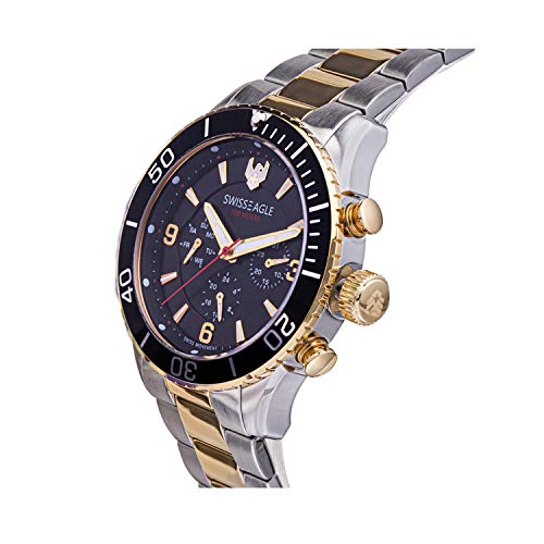 Swiss Eagle Men's Chronograph Swiss Made Movement Watch with Stainless Steel Make (SE-9168-22) 3