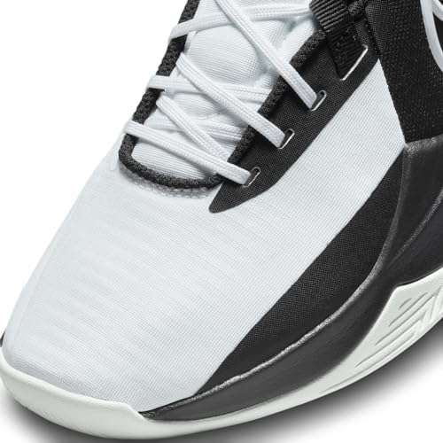 NIKE Men's Basketball Shoe, Black White Black, 10.5 2
