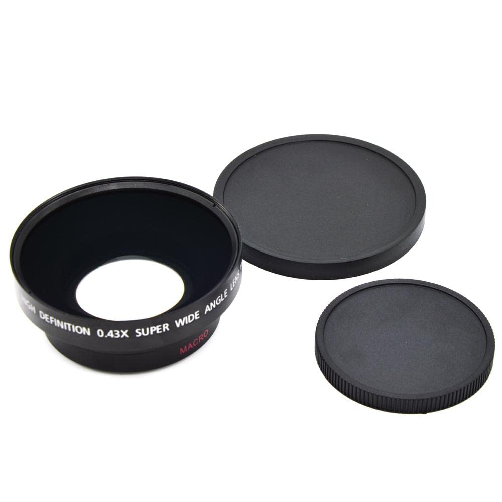 IVELECT 0.43x Wide Angle Lens Super High Resolution for 62mm Front Threads Camera