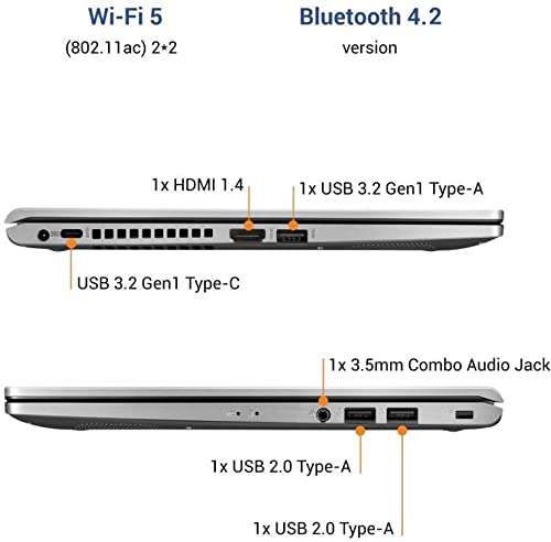 ASUS Intel Core i3 10th Gen - 4 GB + 32 GB Optane/512 GB SSD/Windows 10 Home X515JA-EJ372TS Thin and Light Laptop 15.6 inches, Transparent Silver, 1.80 Kg, with MS Office 6