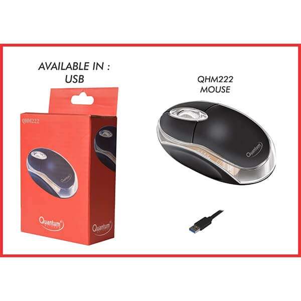 Shopage Quantum Qhm222 USB Mouse Black 4