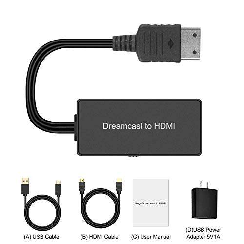 Sega Dreamcast to HDMI Converter Supports 16:9/4:3 switching, Plug and Play HD HDMI Cable for Sega Dreamcast (Sega DC) 6