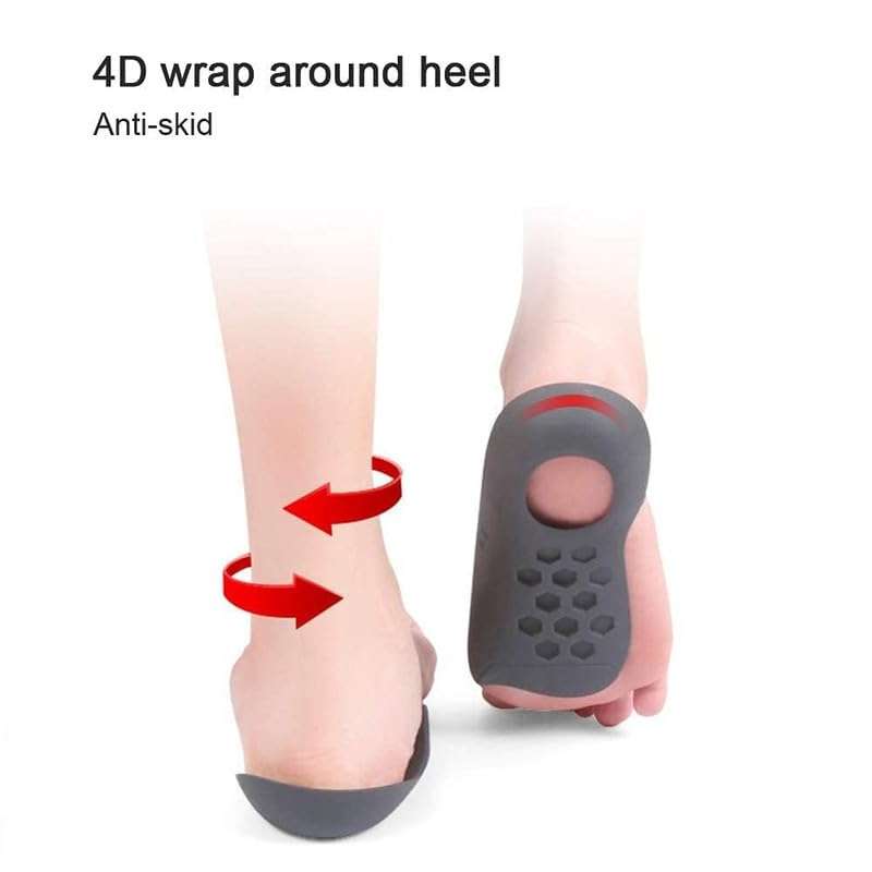 KLIVE Flat Foot Arch Support Shoes Insoles for Men & Women Medical Arch Support for Flat Feet Correction Orthopaedic Heel Pad Insoles, Legs Correction Pad (1 Pair) 6