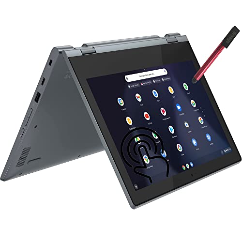 Lenovo IdeaPad Flex 3 Chromebook 11.6" Touchscreen 2-in-1 Laptop, Intel Celeron N4020 up to 2.6GHz, 4GB DDR4 RAM, 128GB Storage (64GB eMMC + 64GB Flash Drive), WiFi, Bluetooth, Abyss Blue, Chrome OS 1