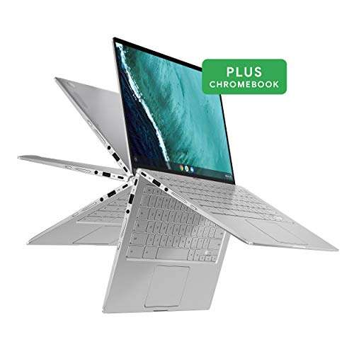 ASUS Chromebook Flip C434 2-In-1 Laptop, 14" Full HD Touchscreen 4-Way NanoEdge, Intel Core M3-8100Y Processor, 4GB RAM, 64GB eMMC Storage, All-Metal Body, Backlit KB, Chrome OS- C434TA-DSM4T, Silver 3