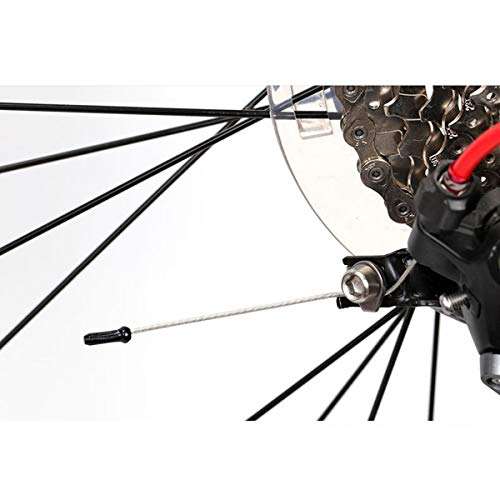 E-outstanding 50pcs Anodized Aluminum Alloy Bicycle Cable End Caps End Crimps Bicycle Line Pipe End Cap Inner Line Cover, Black 5