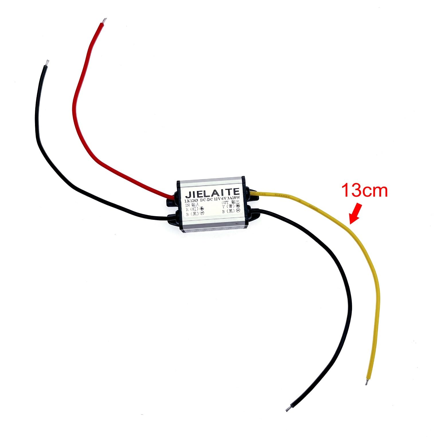 JZK 12V to 6V DC step down converter module, 3A 18W DC to DC buck converter, DC-DC voltage reducer regulator, car power voltage converter for truck, boat 4