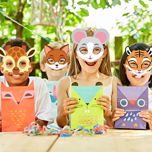 Party Propz Animal Eye Mask - Large 12 Pcs, Animal Mask For Kids Face | Jungle Theme Birthday Decoration | Animal Mask For Boys Girls | Animal Theme Birthday Decoration | Birthday Masks For Kids Party 6