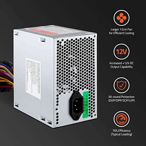 Artis VIP 400R12 Plus 400W SMPS Power Supply Unit with Lager12cm Fan (Silver) 2