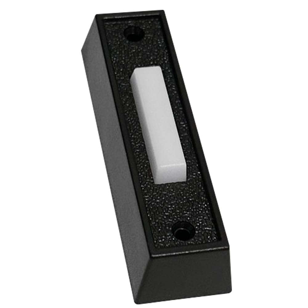 WESUA LED Lighted Doorbell Button Push Switch Wall Mounted For Chime Ring (BLACK) 3