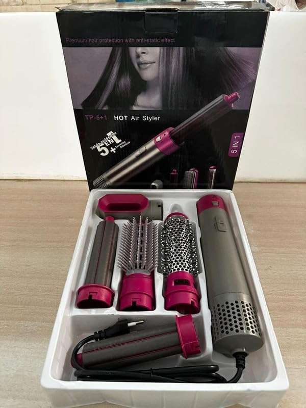 Drumstone (Limited Time Offer With 17 Years Warranty) 5 IN 1 Hair Dryer Brush, Multifunctional Hot Air Styler Hair Tools Detachable Brush Head for Straightening Curling Drying Combing 4