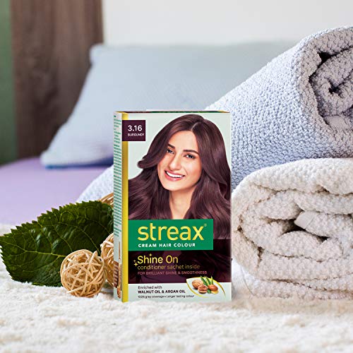 Streax Cream Hair Color for Unisex, 60ml - 3.16 Burgundy (Pack of 4) 6