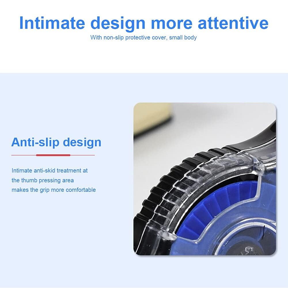 SRN ENTERPRISE Correction Tape,Pack of 2 Pcs Correction Tape 12 Meter X 5 MM, for Journal, Correction Pen, White Strip Error Correction Tape 5mm Thickness with Front Cap for Office, School, Assignment 5