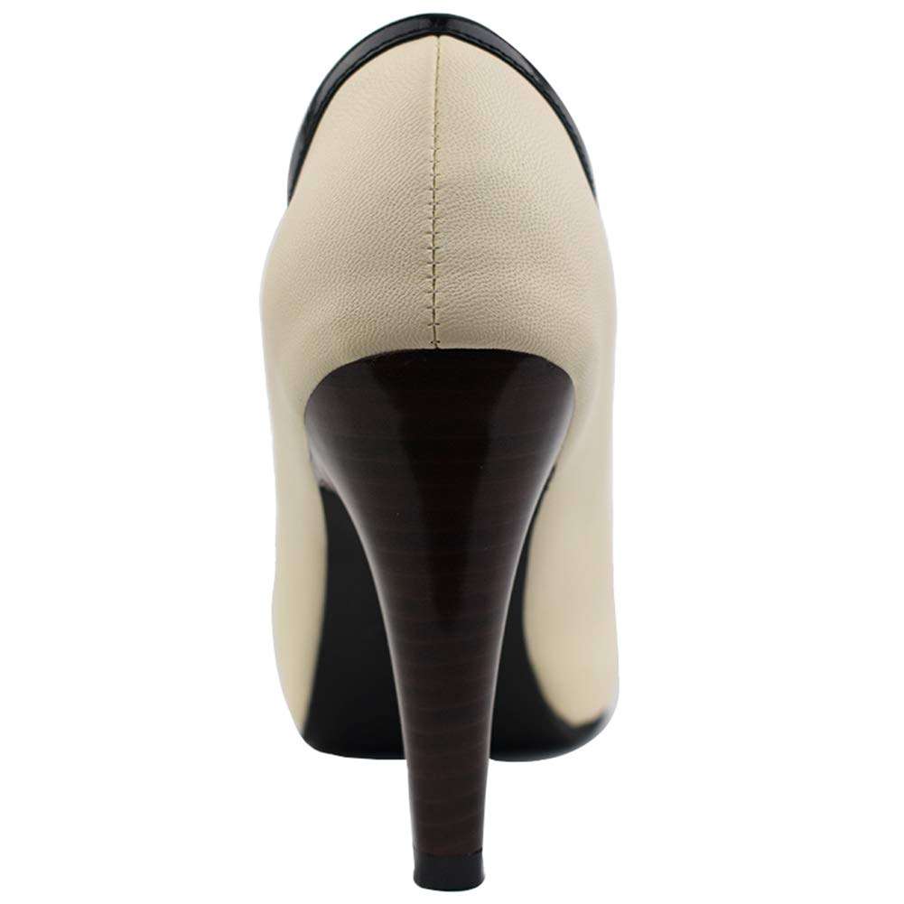 fereshte Women's Assorted Colors Bowknot Pumps Platform High Heel Shoes Beige 44 - US 11 5