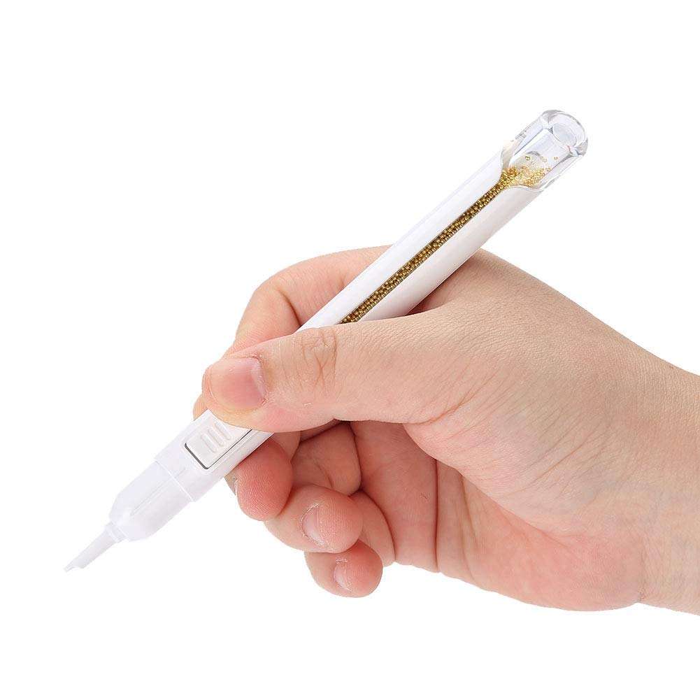 Beads Nail Pen, Dotting Pen for Nails Bullion Pen Painting Drawing Pen DIY Manicure Decorations for Women Beauty Salon(Silver) 6