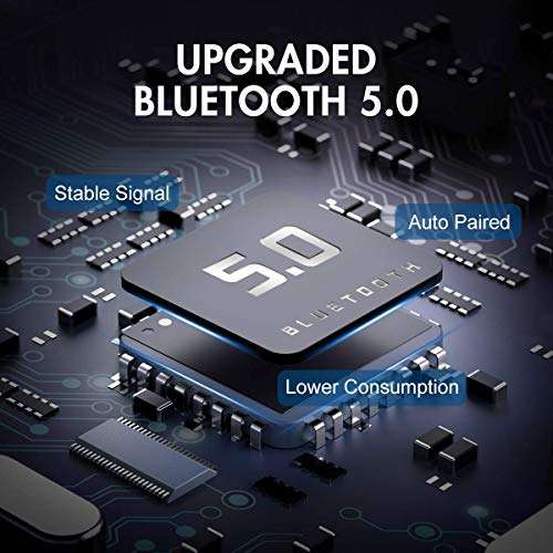 HAVIT - Most Compact & Comfortable TWS Bluetooth Earbuds with Wireless Charging Case, Binaural Sound, Touch Control, Deep Bass (i95) Black 4