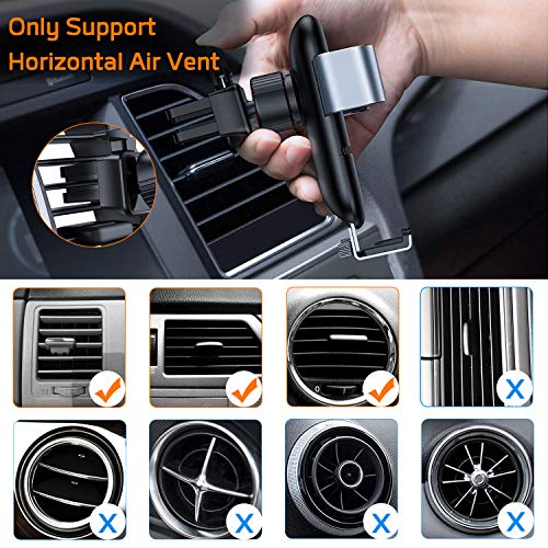 VANMASS Wireless Car Charger Mount, Automatic Clamping Gravity Sensor Car Phone Mount, 10W 7.5W Qi Fast Charging Air Vent Phone Holder Compatible with S10 S9 Note 10 9, Phone 11 Pro Max Xs XR X 8 6