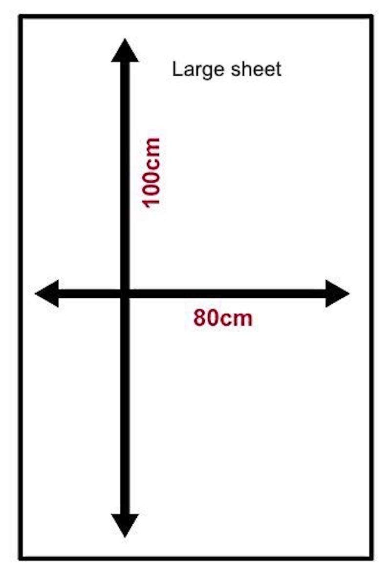 Glus Cotton Sheets for Babies (L, Blue) (224.0mm L X 20.0mm W) 3