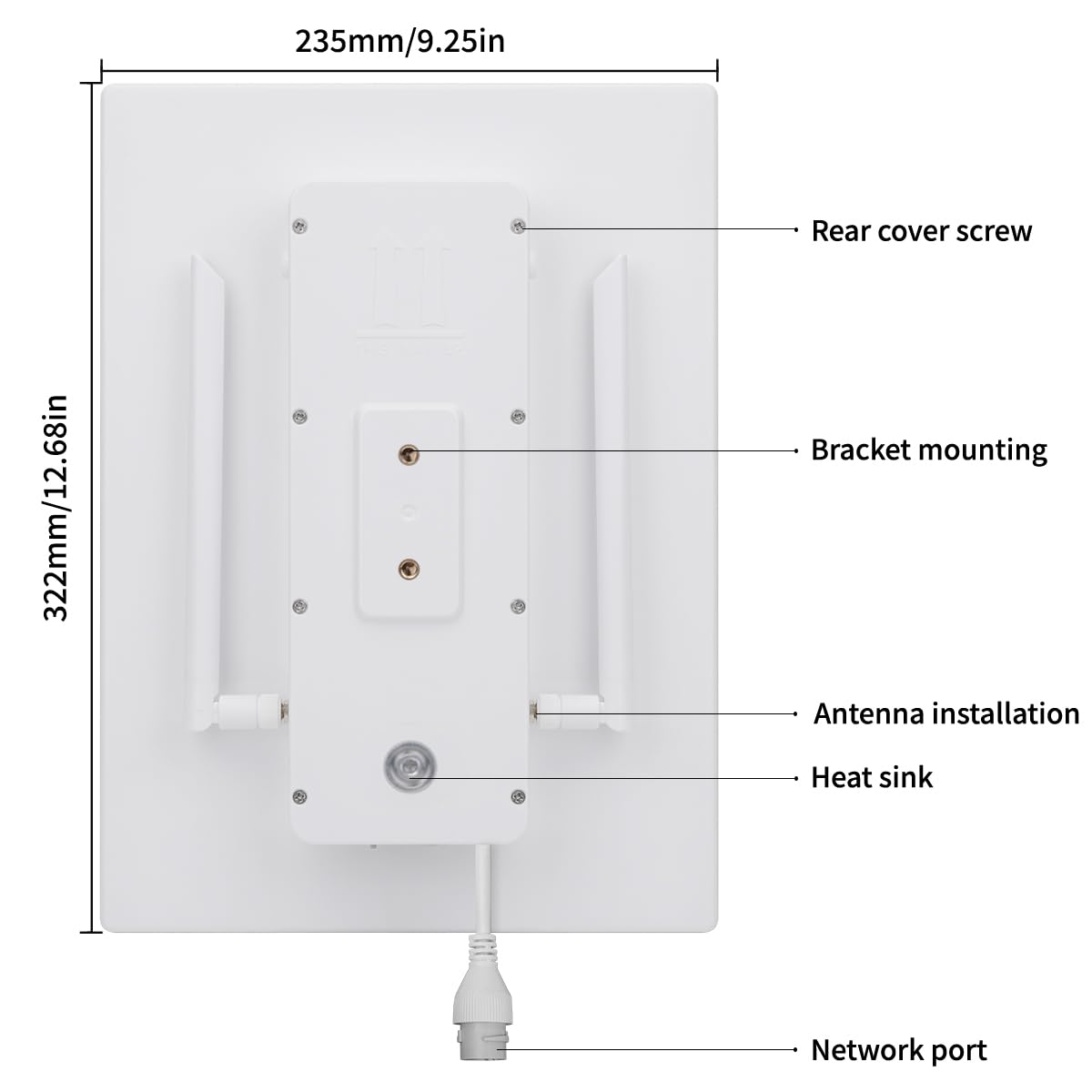 WiFi Solar Panel Router Repeater,15W 25000mAh Solar Panel Powerd 300Mbps 492ft Coverage WiFi Range Extender WLAN Repeater Wireless Amplifier IP66 Solar Router Signal Booster E3 6