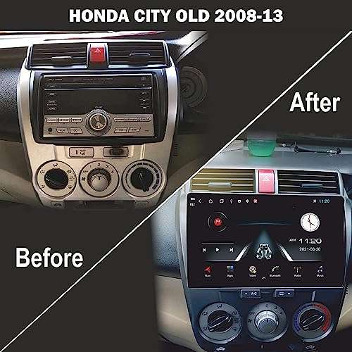 Modorwy 9 Inches Android System with 2GB/32GB RAM & ROM, Gorilla Glasses/Full HD Display/WiFi/GPS/SWC and Rear Parking Camera Frame with Socket for Honda City IV-Tec 2008-2013 6