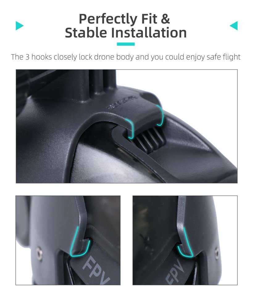 BTG DJI FPV Drone Action Camera Mount Holder for DJI Action 5 4 3 2/Pocket 3 2 /GoPro Series/Fimi Palm 2 / Insta360 X3 Go 3S ONE X2 R/Night Light/Fill Light Sport Camera Mount Extensions 6