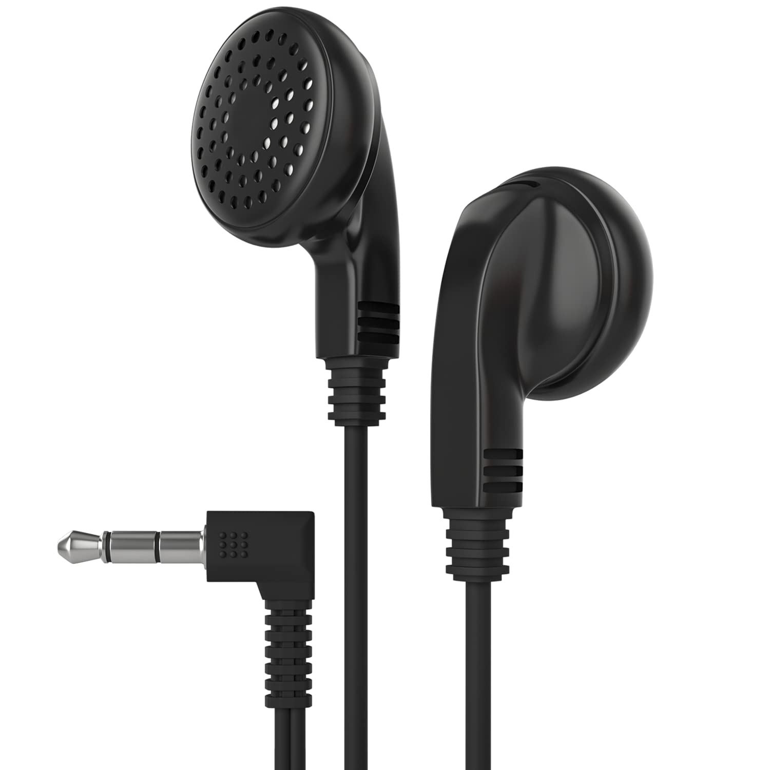 Maeline Bulk Earphones with 3.5 mm Headphone Plug - 20 Pack - Red